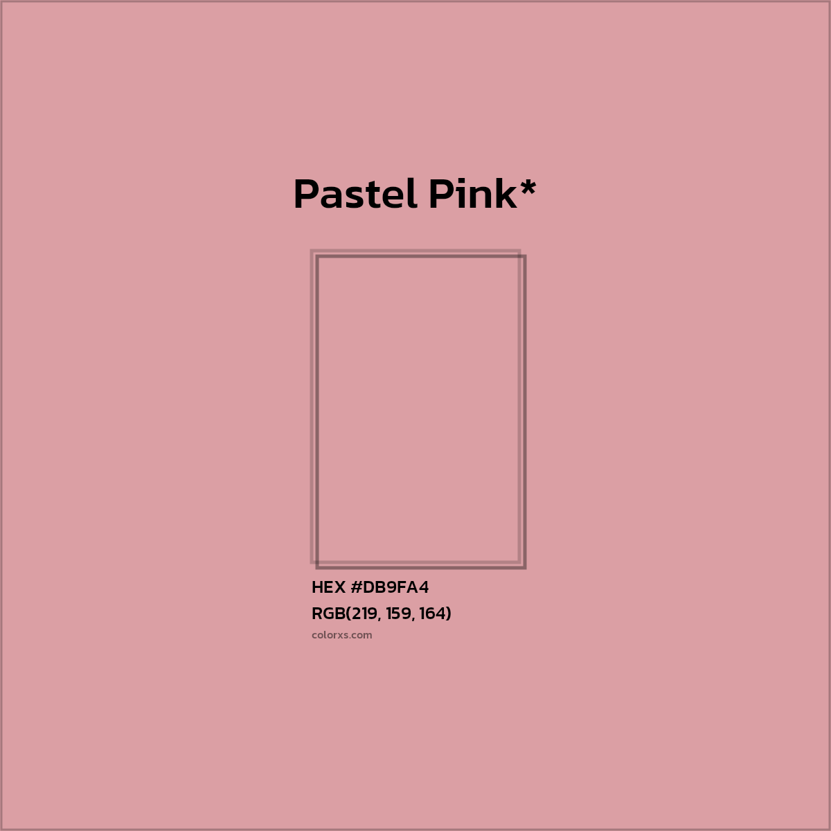 HEX #DB9FA4 Color Name, Color Code, Palettes, Similar Paints, Images