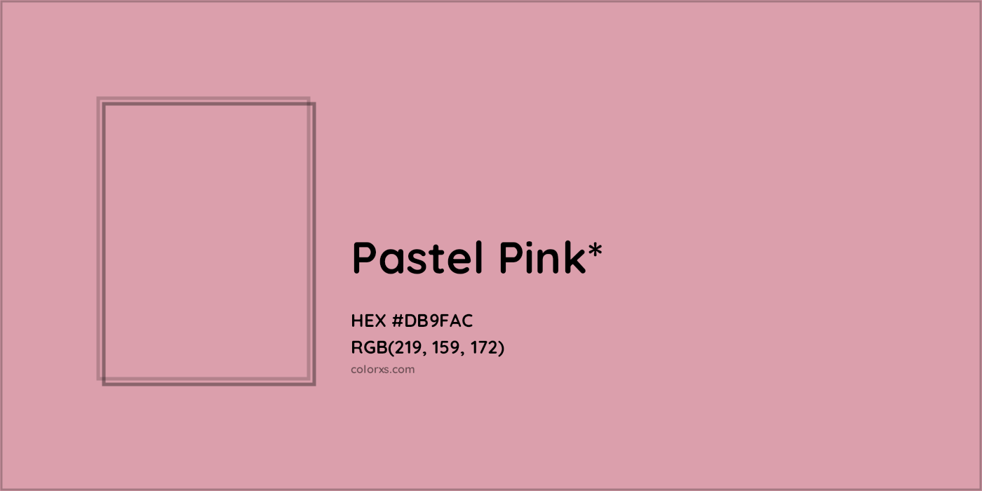 HEX #DB9FAC Color Name, Color Code, Palettes, Similar Paints, Images
