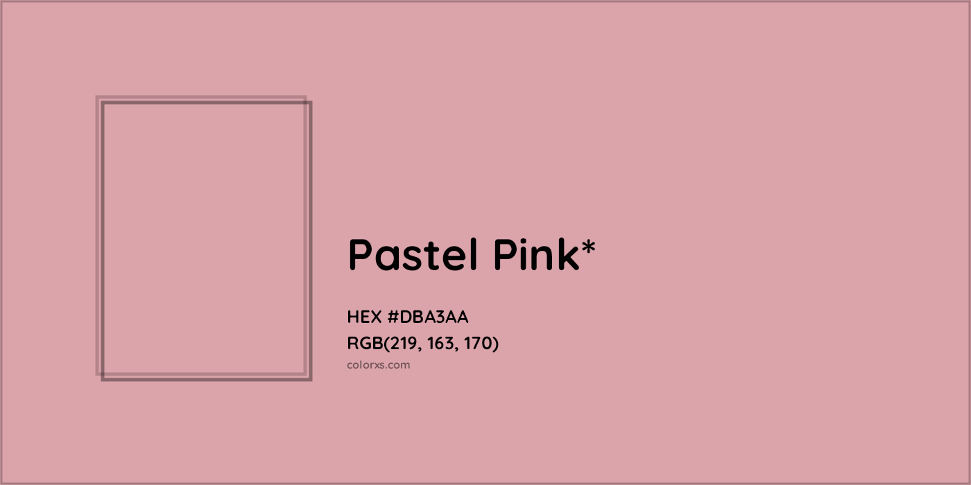 HEX #DBA3AA Color Name, Color Code, Palettes, Similar Paints, Images