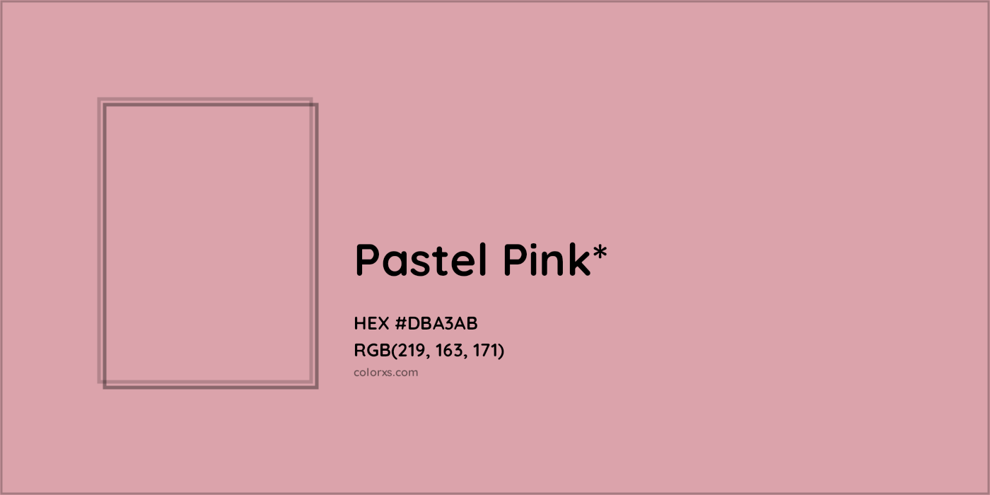 HEX #DBA3AB Color Name, Color Code, Palettes, Similar Paints, Images