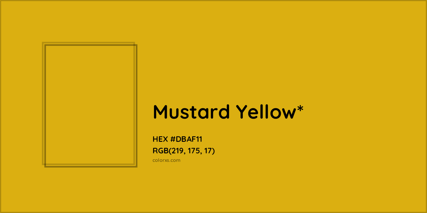 HEX #DBAF11 Color Name, Color Code, Palettes, Similar Paints, Images