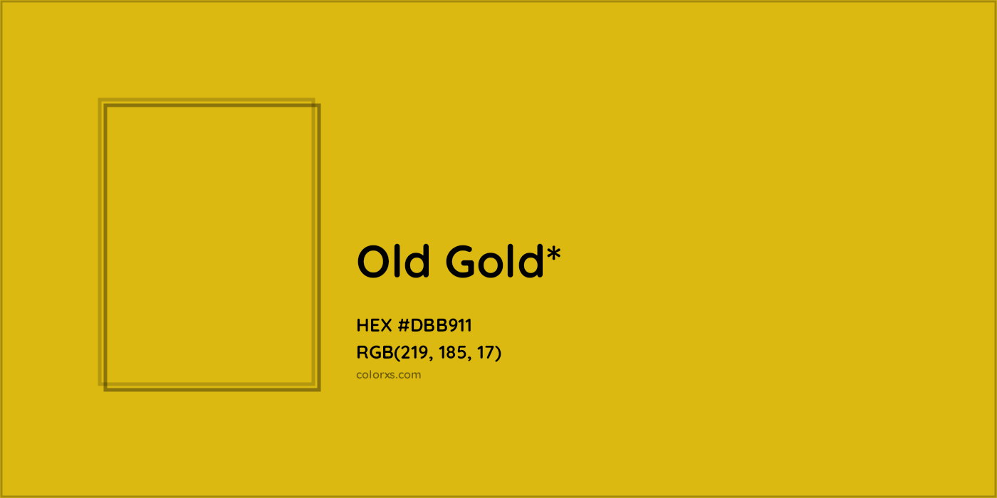 HEX #DBB911 Color Name, Color Code, Palettes, Similar Paints, Images