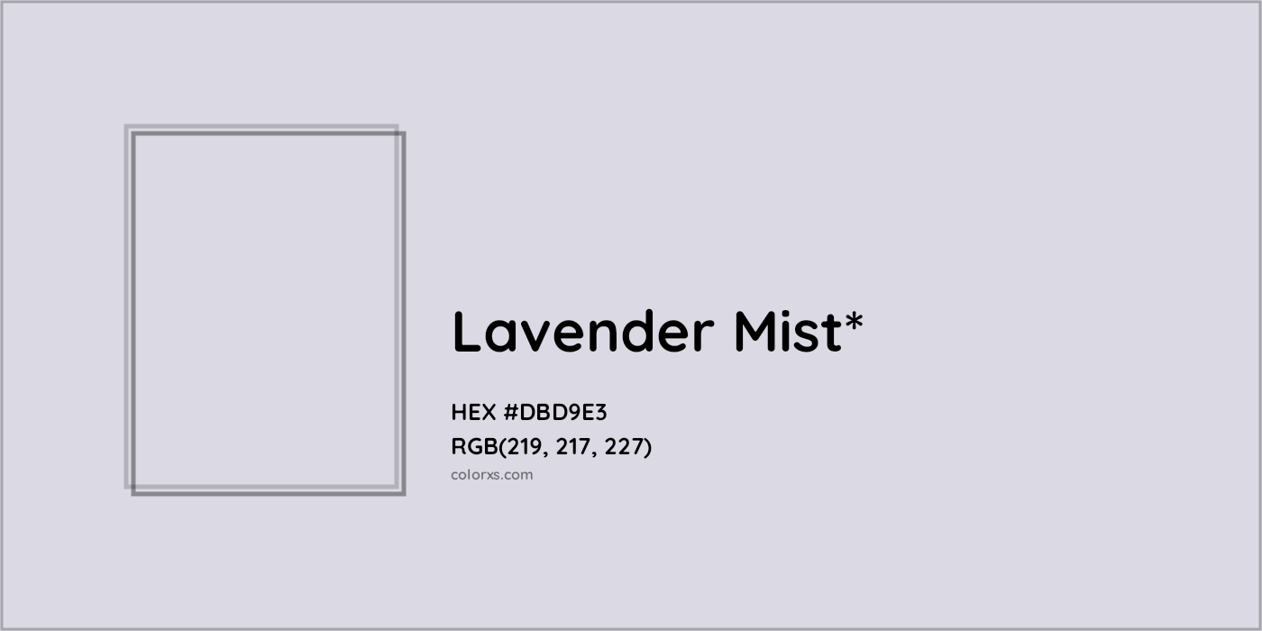 HEX #DBD9E3 Color Name, Color Code, Palettes, Similar Paints, Images