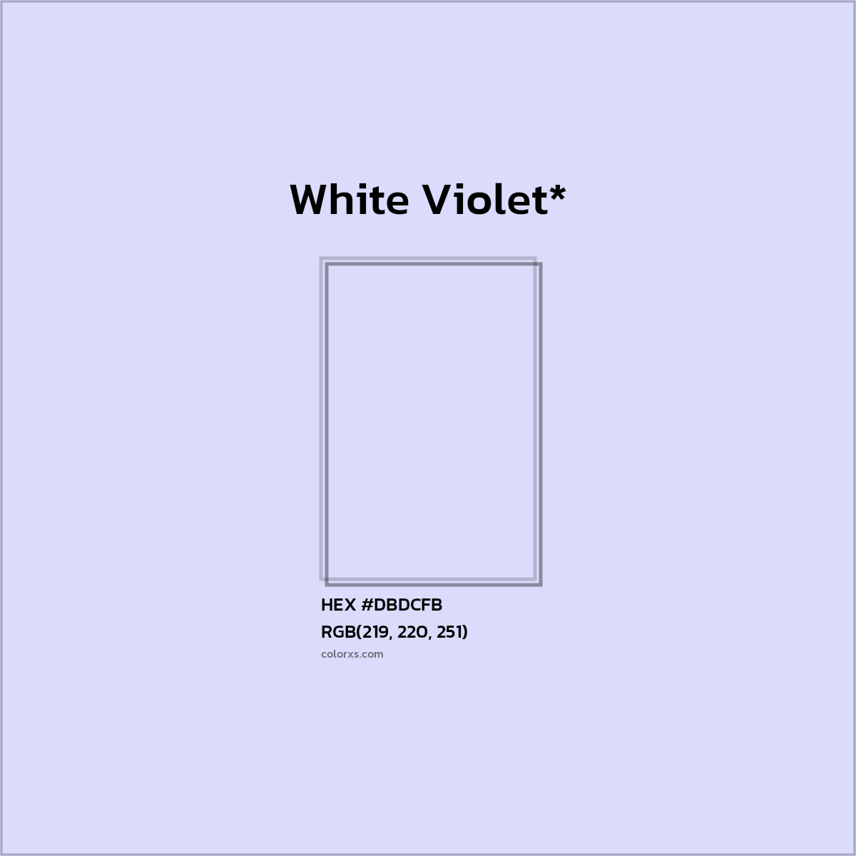HEX #DBDCFB Color Name, Color Code, Palettes, Similar Paints, Images