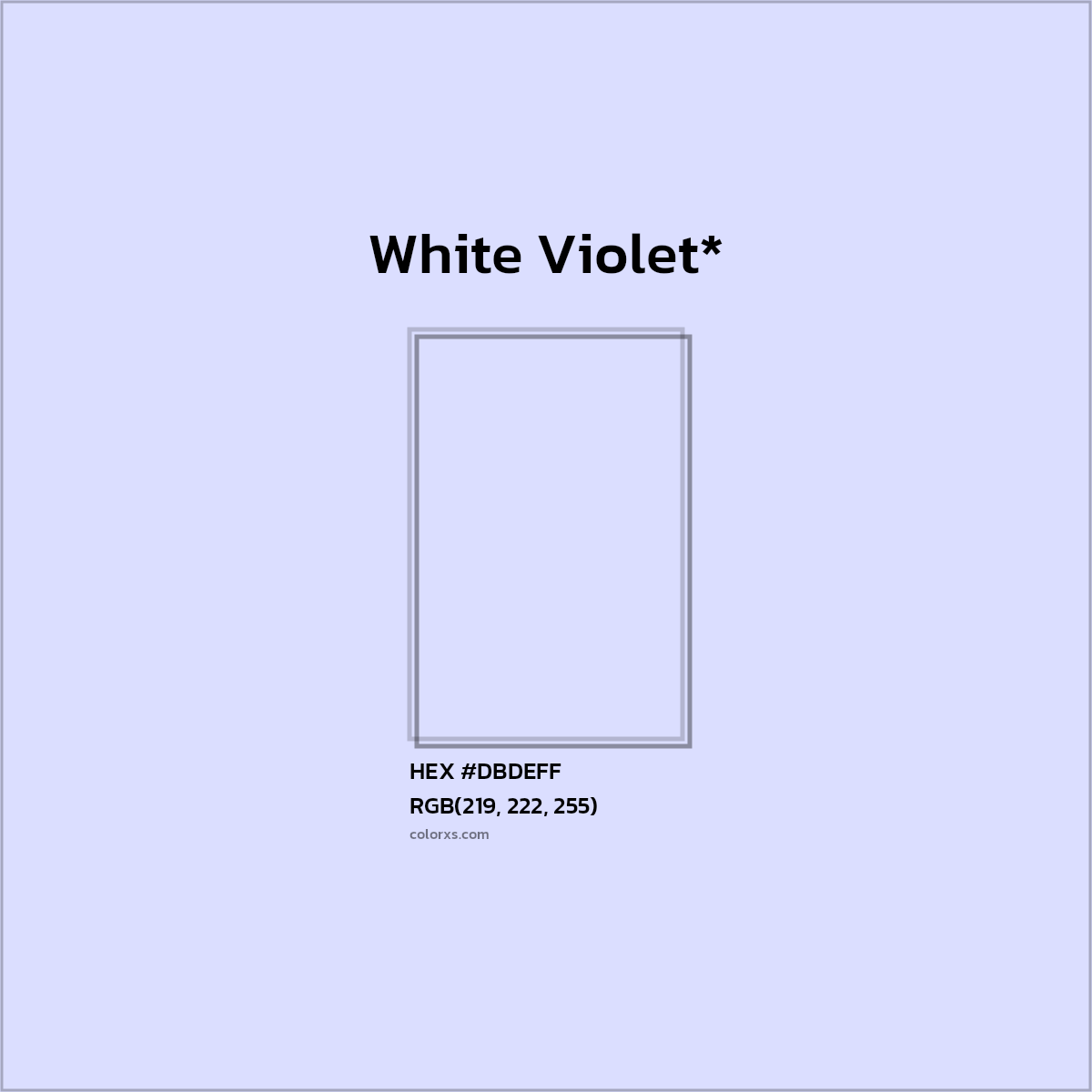 HEX #DBDEFF Color Name, Color Code, Palettes, Similar Paints, Images