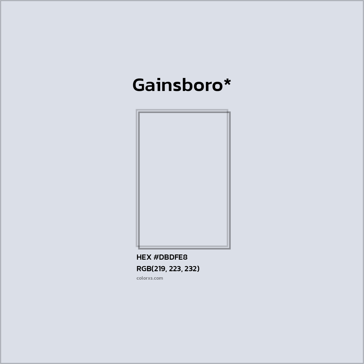 HEX #DBDFE8 Color Name, Color Code, Palettes, Similar Paints, Images