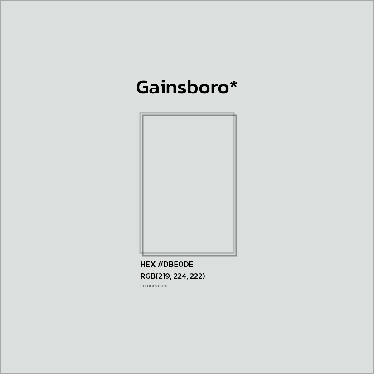 HEX #DBE0DE Color Name, Color Code, Palettes, Similar Paints, Images