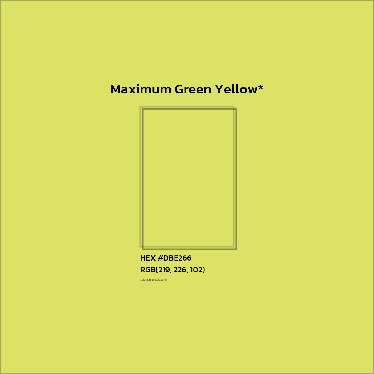 HEX #DBE266 Color Name, Color Code, Palettes, Similar Paints, Images
