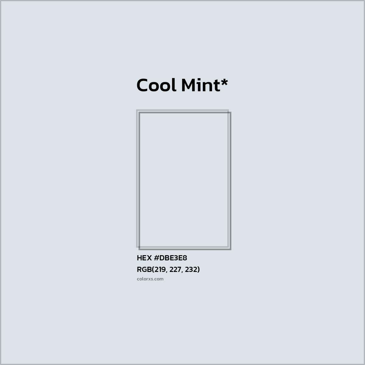 HEX #DBE3E8 Color Name, Color Code, Palettes, Similar Paints, Images