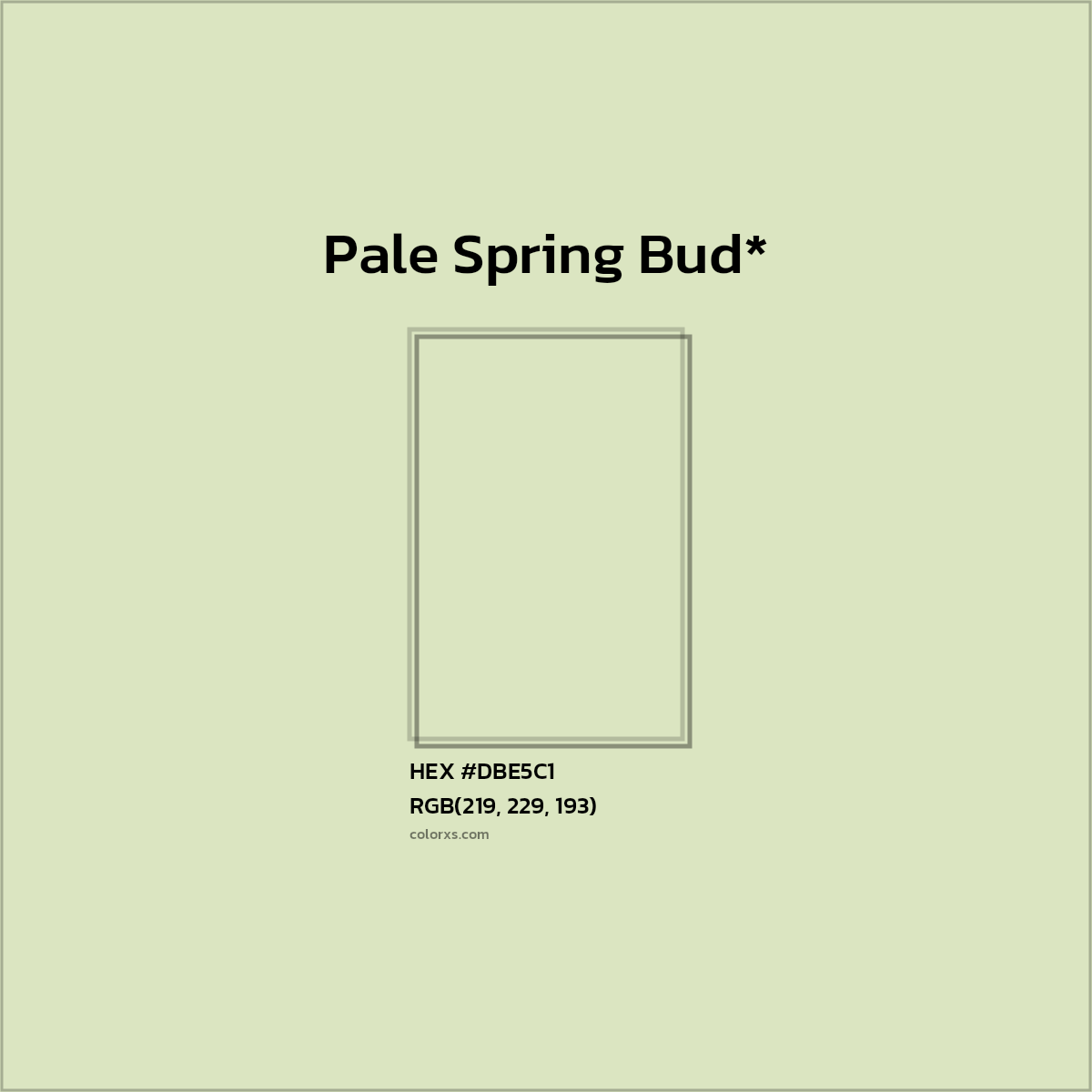 HEX #DBE5C1 Color Name, Color Code, Palettes, Similar Paints, Images