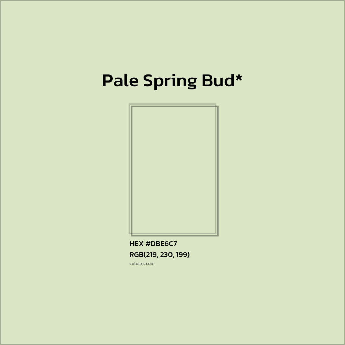 HEX #DBE6C7 Color Name, Color Code, Palettes, Similar Paints, Images