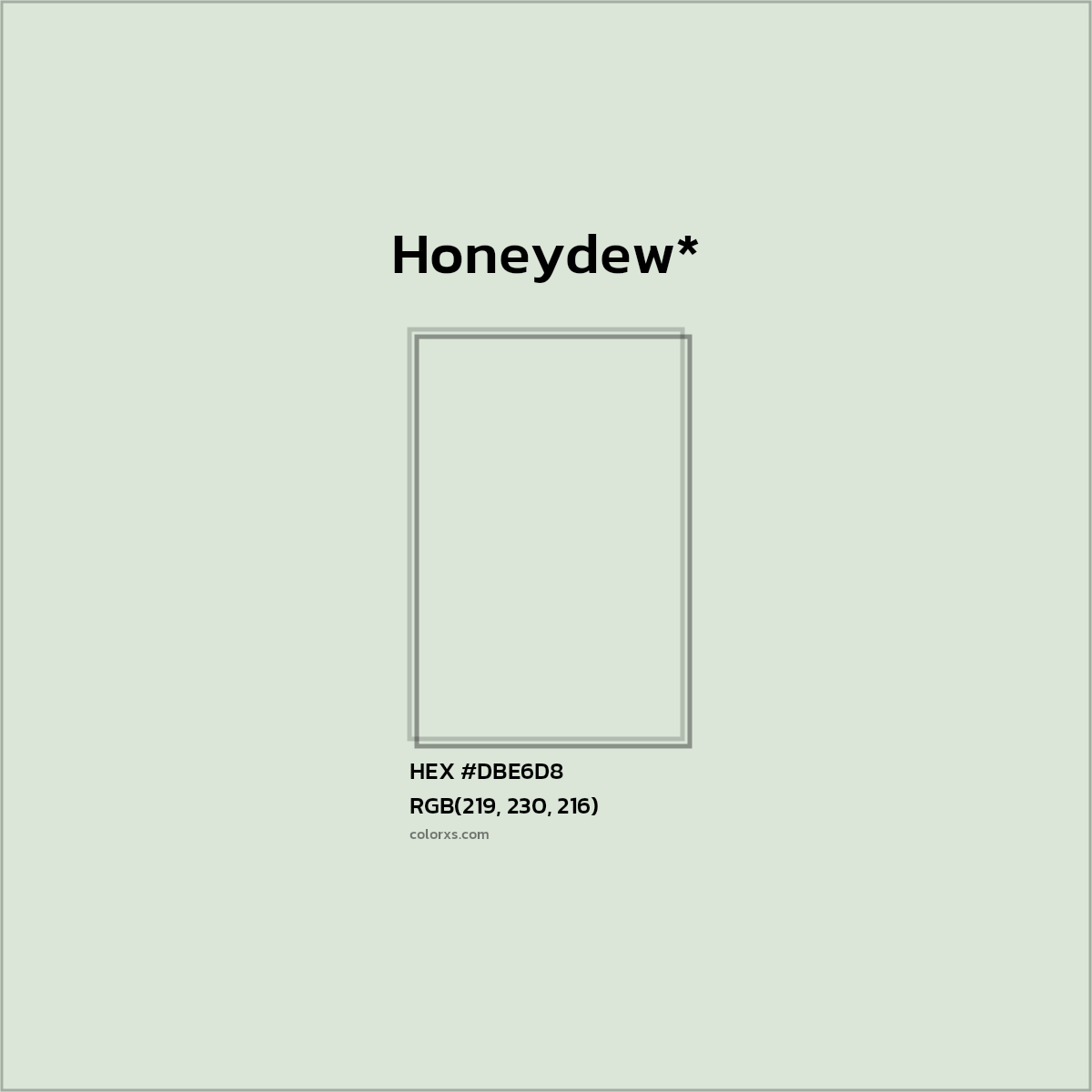 HEX #DBE6D8 Color Name, Color Code, Palettes, Similar Paints, Images