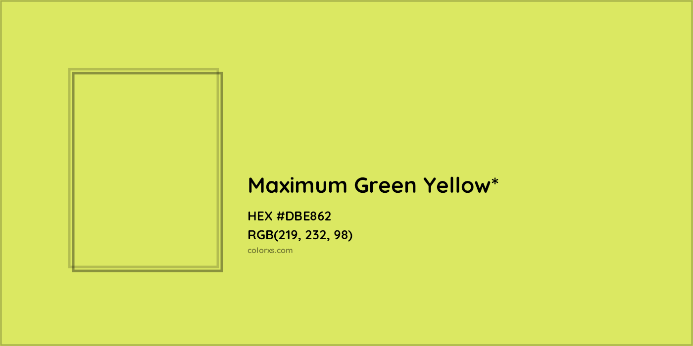 HEX #DBE862 Color Name, Color Code, Palettes, Similar Paints, Images