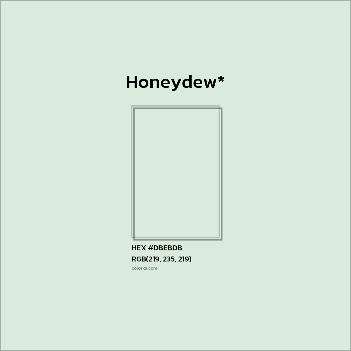 HEX #DBEBDB Color Name, Color Code, Palettes, Similar Paints, Images
