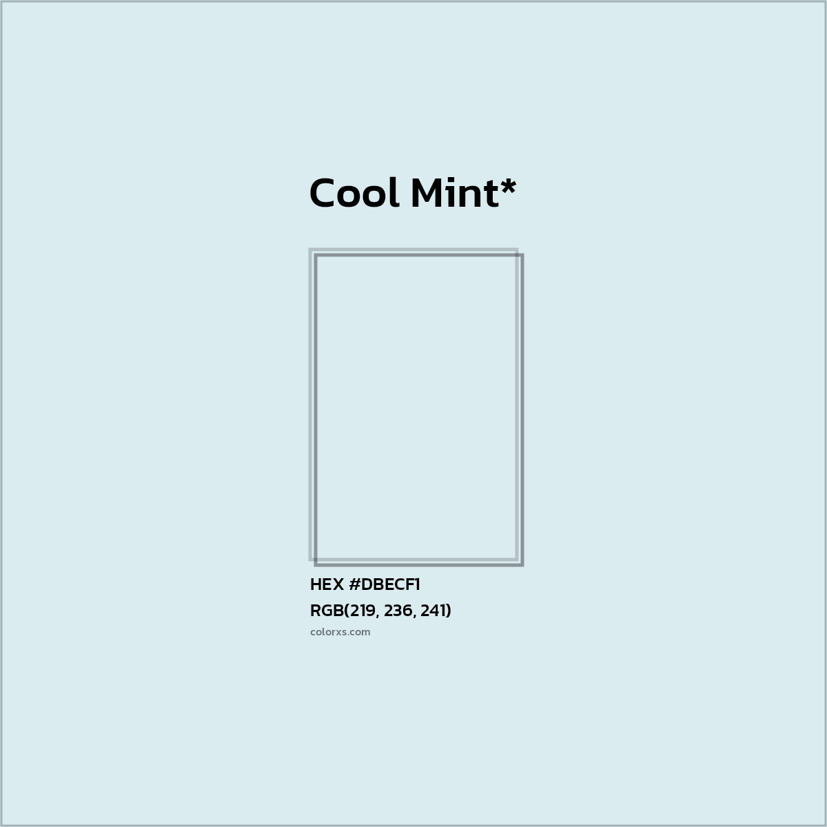 HEX #DBECF1 Color Name, Color Code, Palettes, Similar Paints, Images