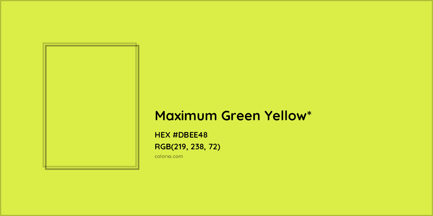 HEX #DBEE48 Color Name, Color Code, Palettes, Similar Paints, Images