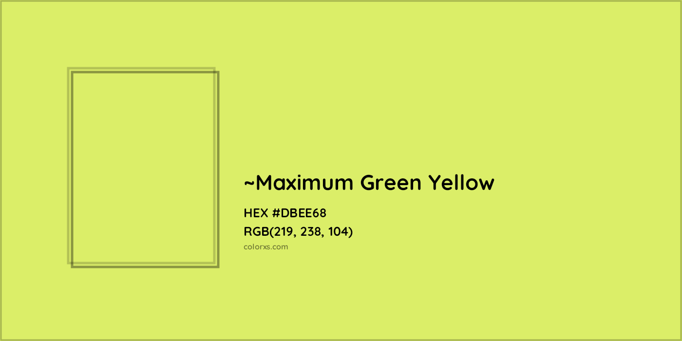 HEX #DBEE68 Color Name, Color Code, Palettes, Similar Paints, Images