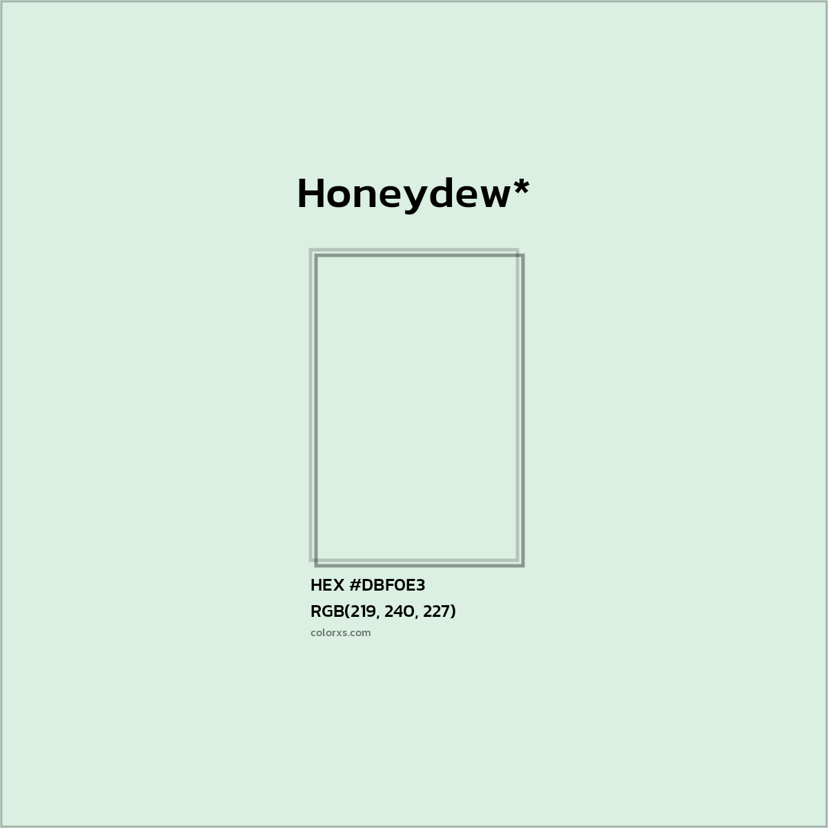 HEX #DBF0E3 Color Name, Color Code, Palettes, Similar Paints, Images