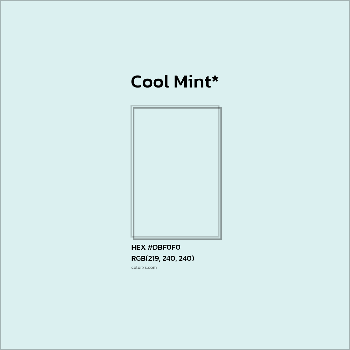 HEX #DBF0F0 Color Name, Color Code, Palettes, Similar Paints, Images