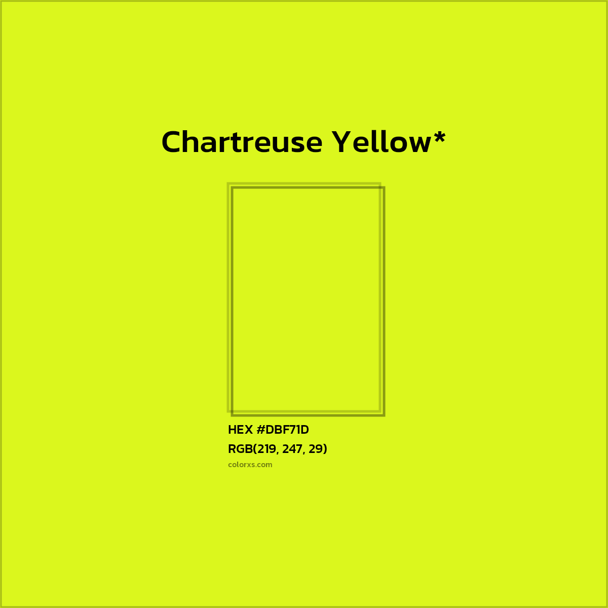 HEX #DBF71D Color Name, Color Code, Palettes, Similar Paints, Images