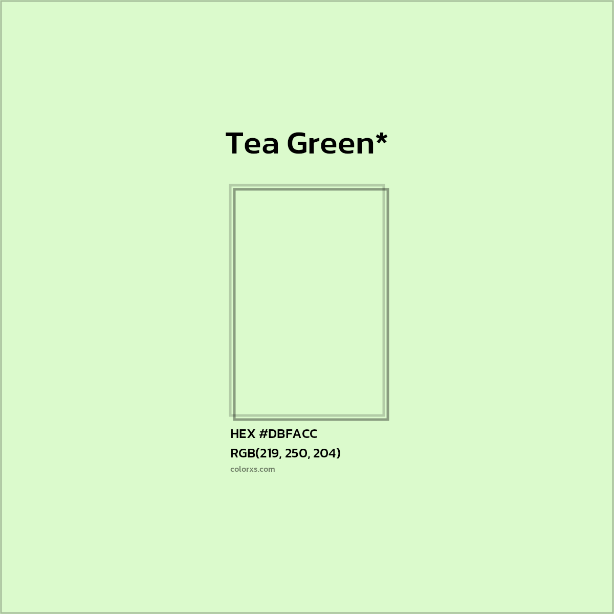 HEX #DBFACC Color Name, Color Code, Palettes, Similar Paints, Images