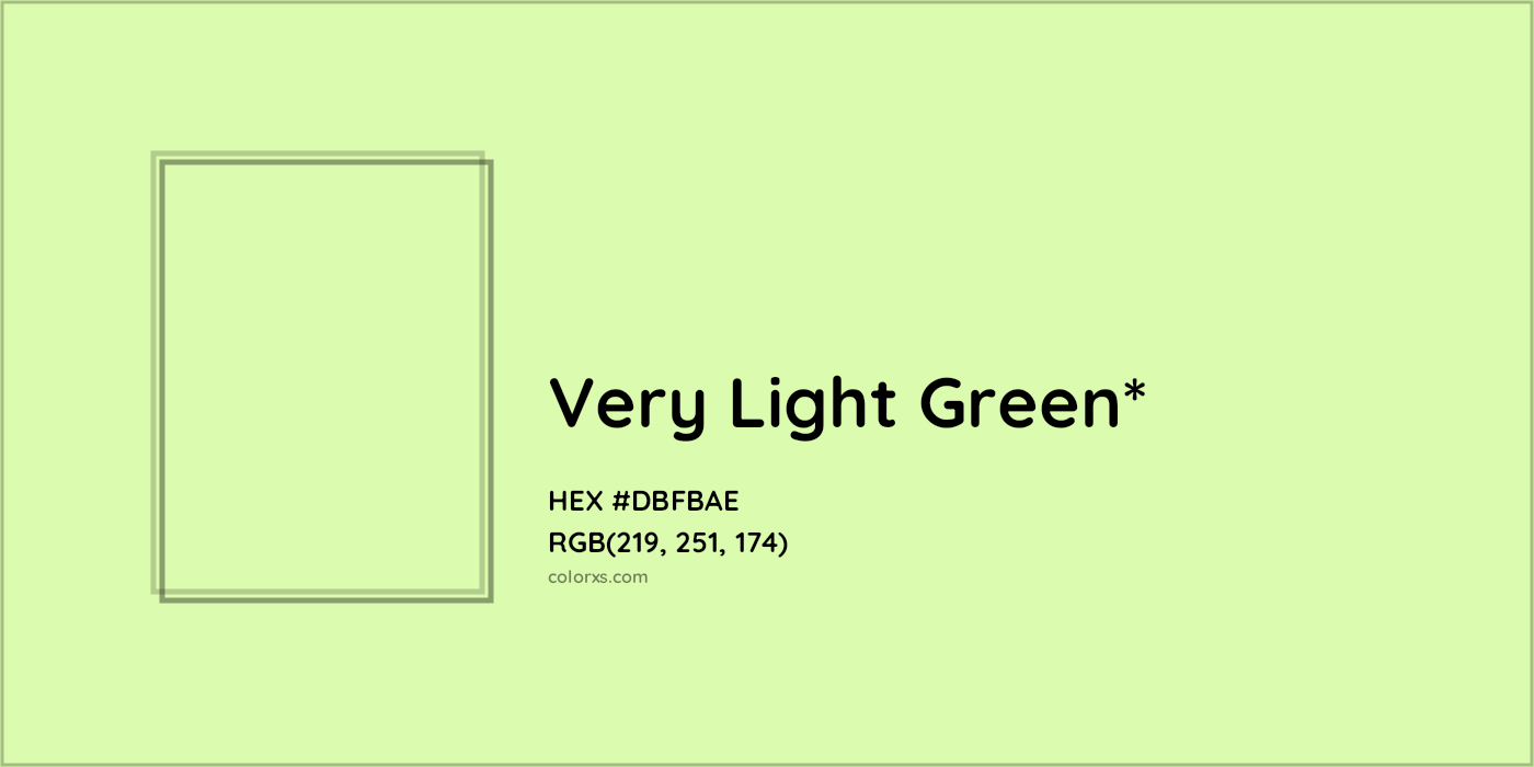 HEX #DBFBAE Color Name, Color Code, Palettes, Similar Paints, Images