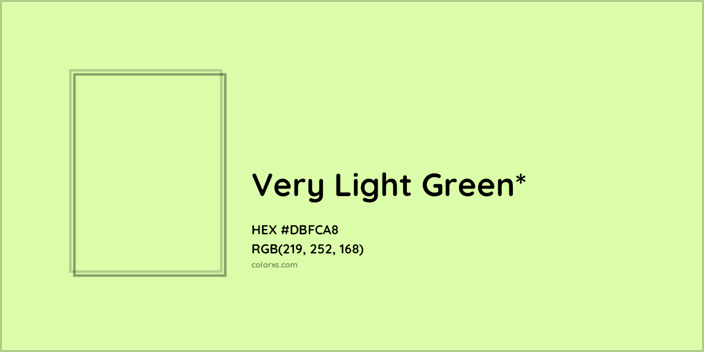HEX #DBFCA8 Color Name, Color Code, Palettes, Similar Paints, Images