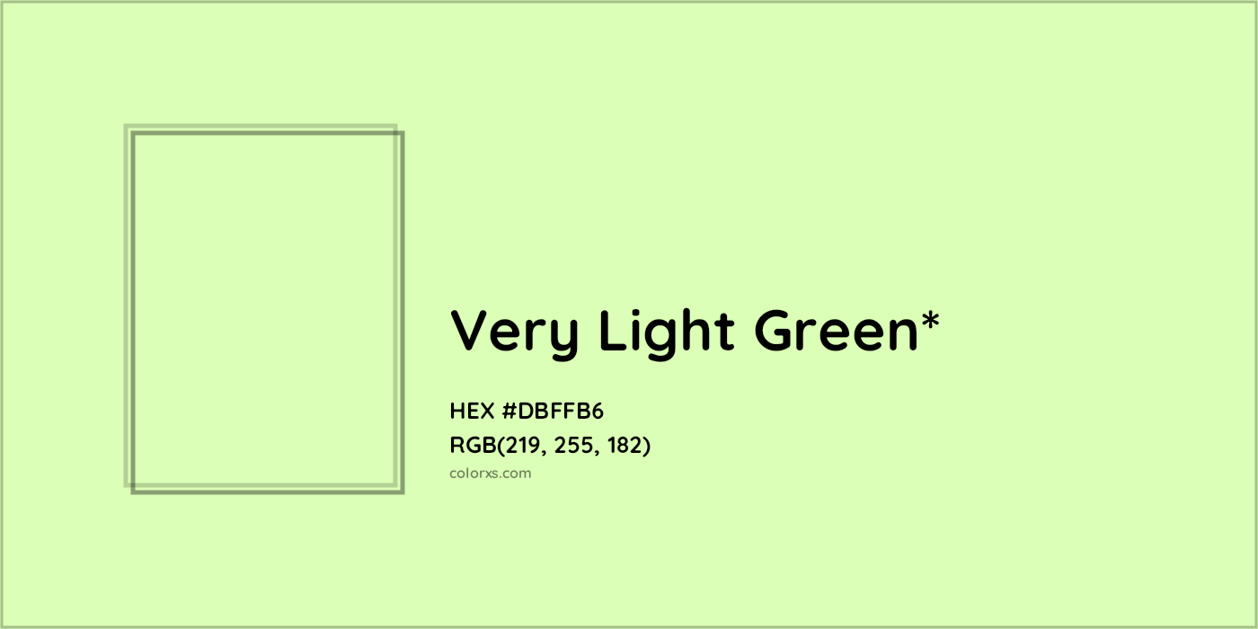 HEX #DBFFB6 Color Name, Color Code, Palettes, Similar Paints, Images