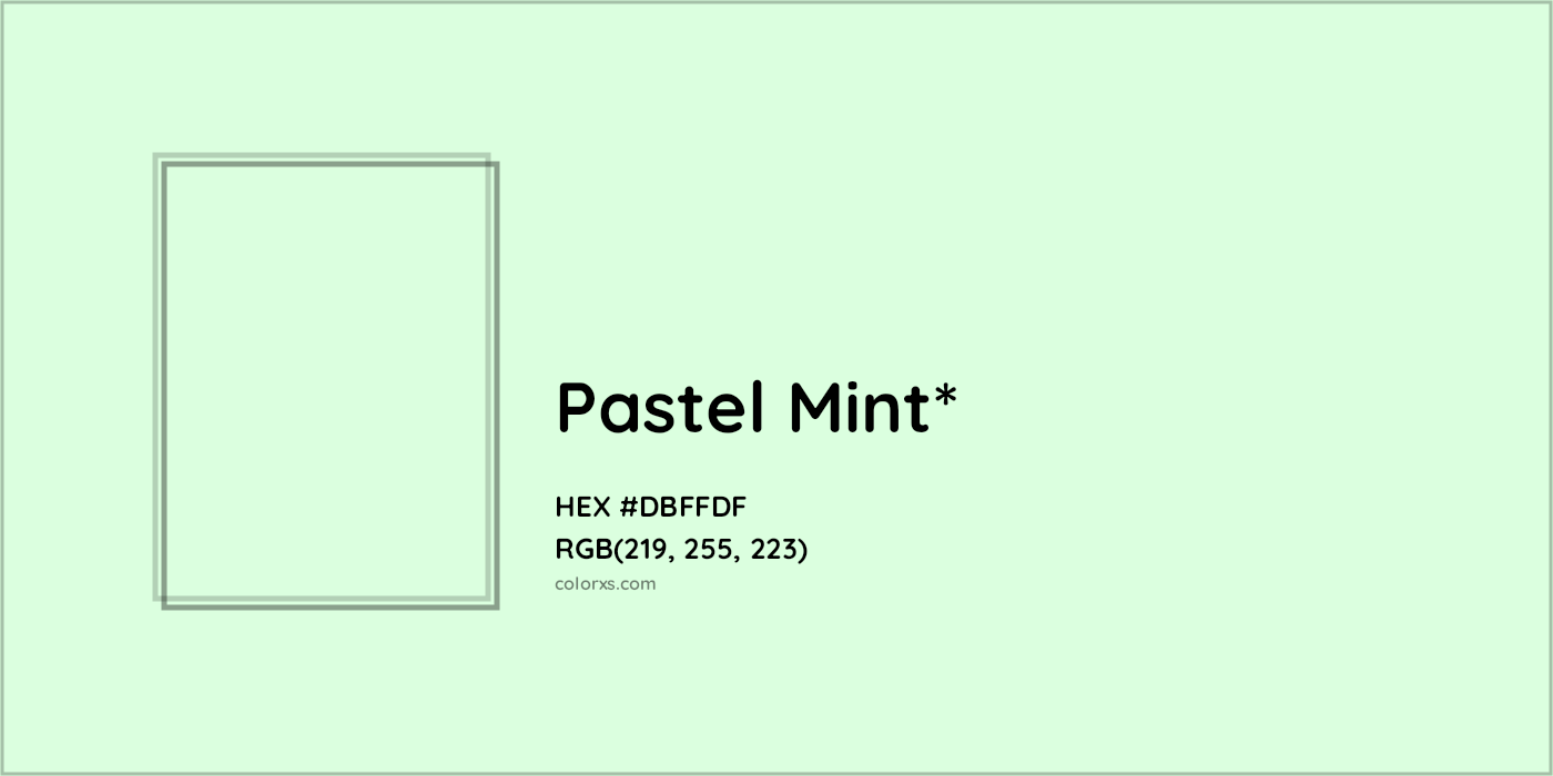 HEX #DBFFDF Color Name, Color Code, Palettes, Similar Paints, Images