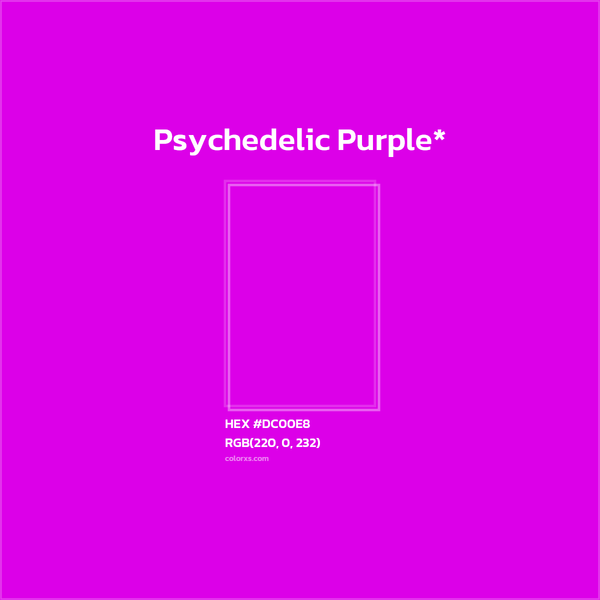 HEX #DC00E8 Color Name, Color Code, Palettes, Similar Paints, Images