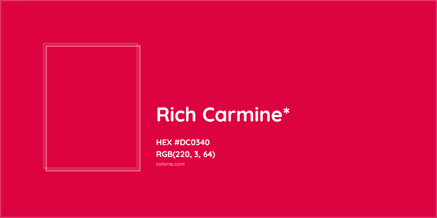 HEX #DC0340 Color Name, Color Code, Palettes, Similar Paints, Images
