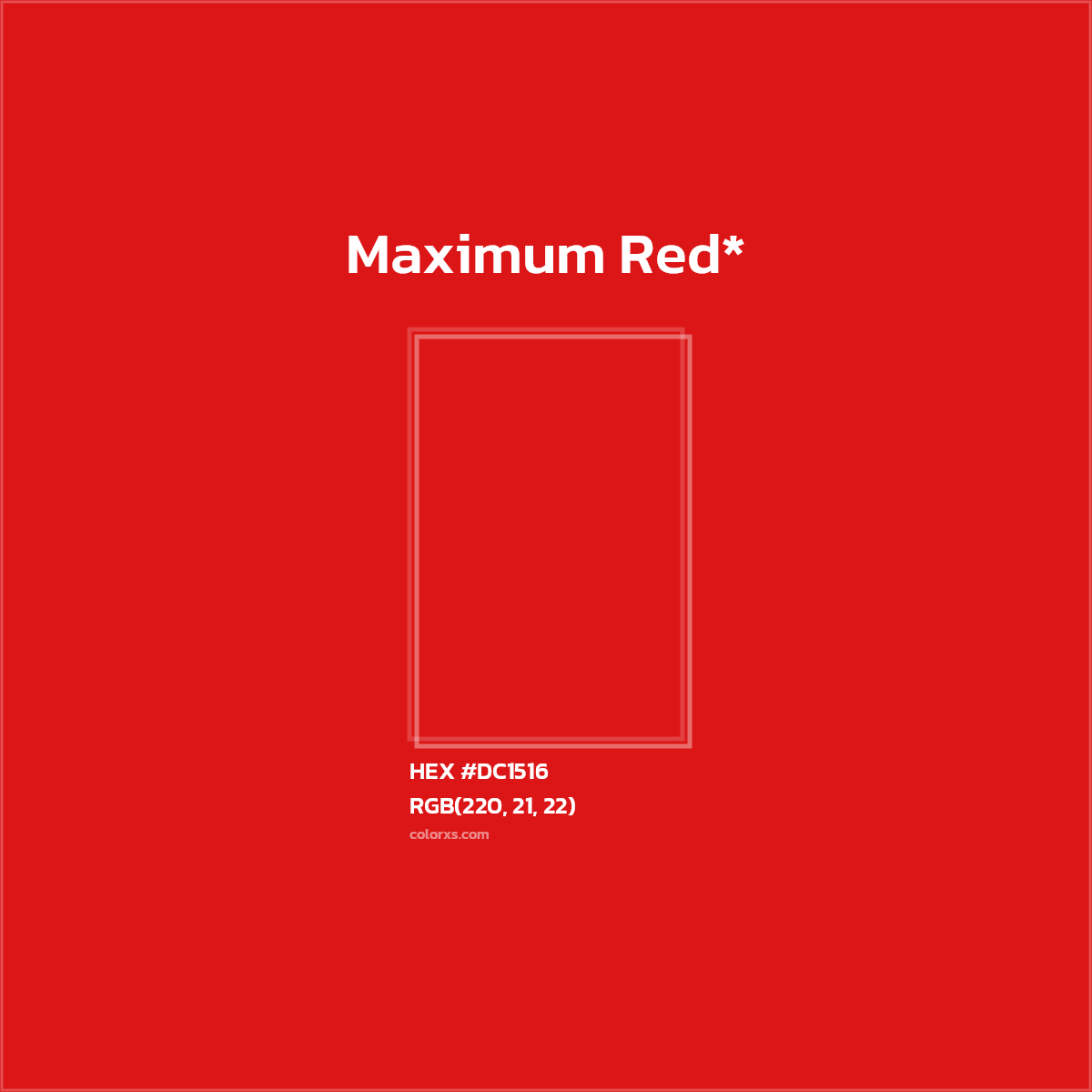 HEX #DC1516 Color Name, Color Code, Palettes, Similar Paints, Images