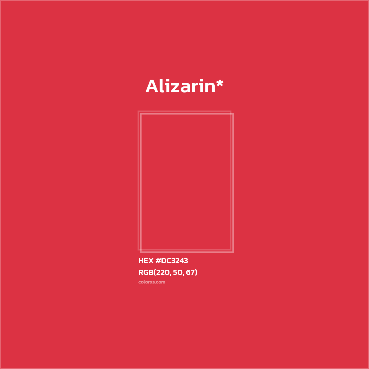 HEX #DC3243 Color Name, Color Code, Palettes, Similar Paints, Images