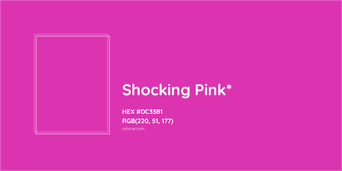 HEX #DC33B1 Color Name, Color Code, Palettes, Similar Paints, Images