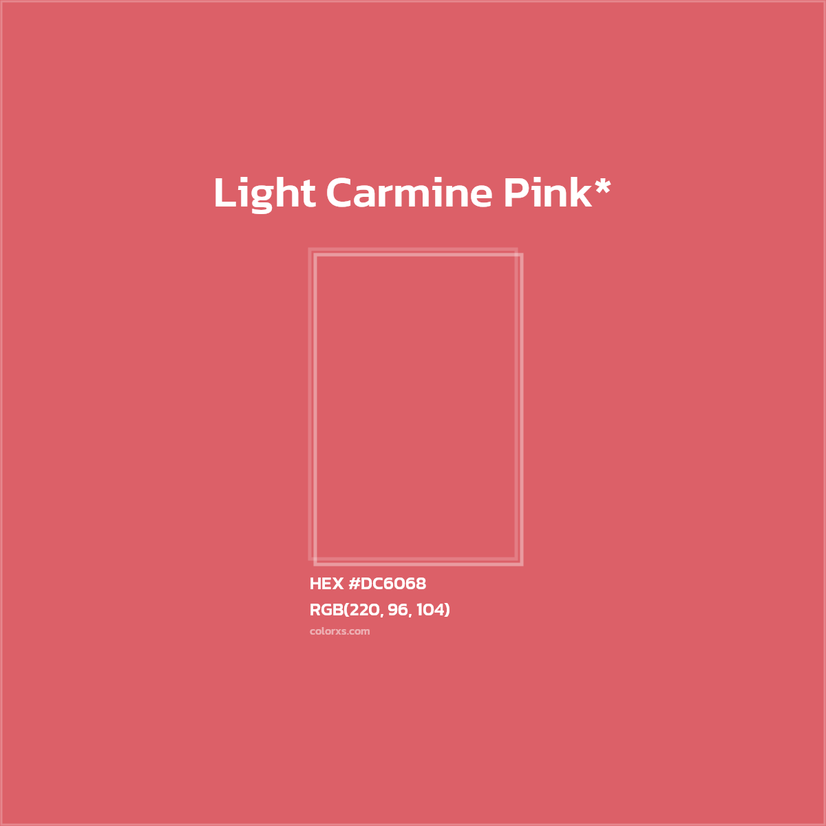 HEX #DC6068 Color Name, Color Code, Palettes, Similar Paints, Images