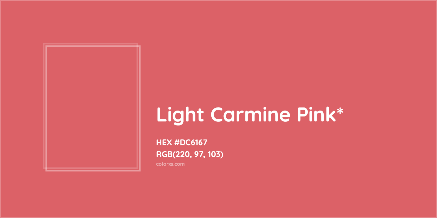 HEX #DC6167 Color Name, Color Code, Palettes, Similar Paints, Images