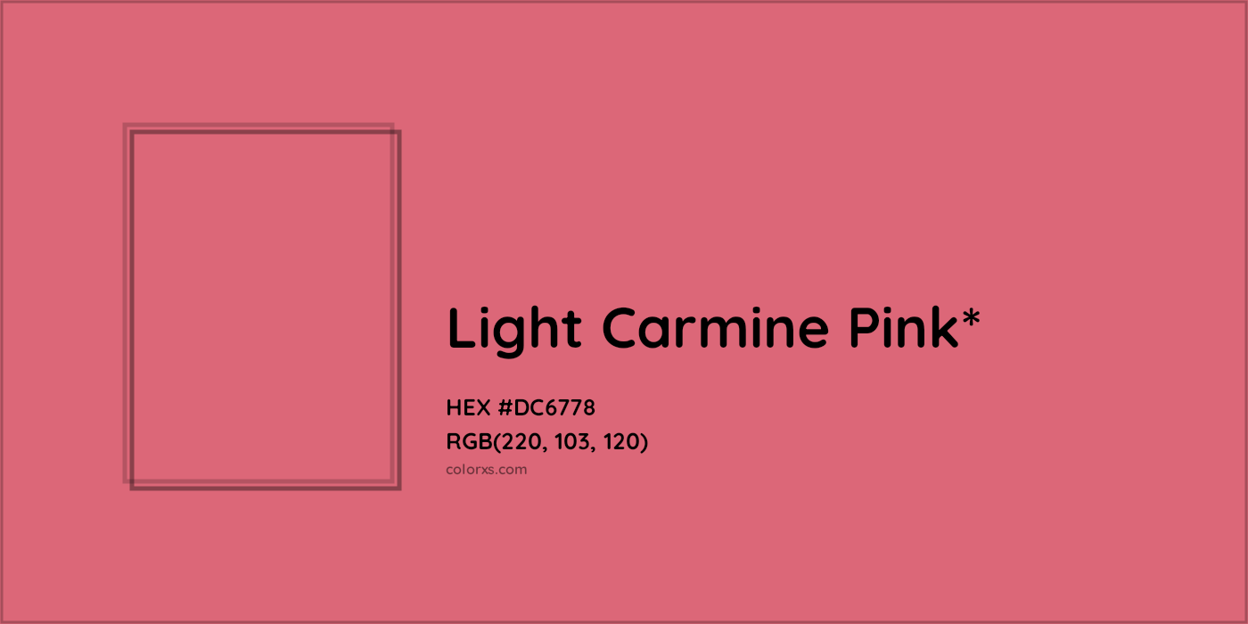 HEX #DC6778 Color Name, Color Code, Palettes, Similar Paints, Images