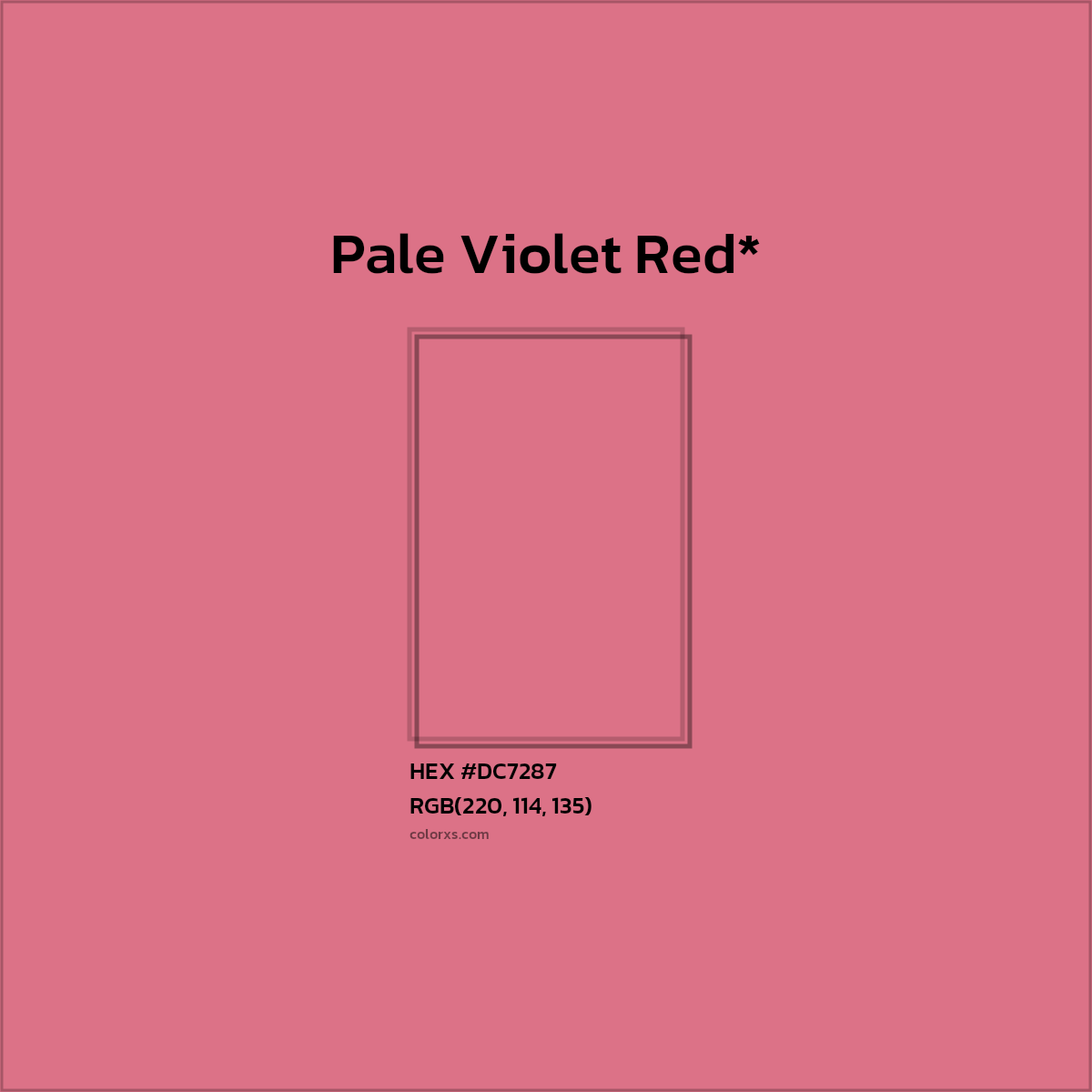 HEX #DC7287 Color Name, Color Code, Palettes, Similar Paints, Images