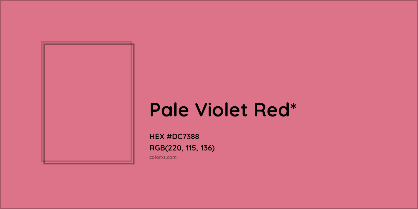 HEX #DC7388 Color Name, Color Code, Palettes, Similar Paints, Images
