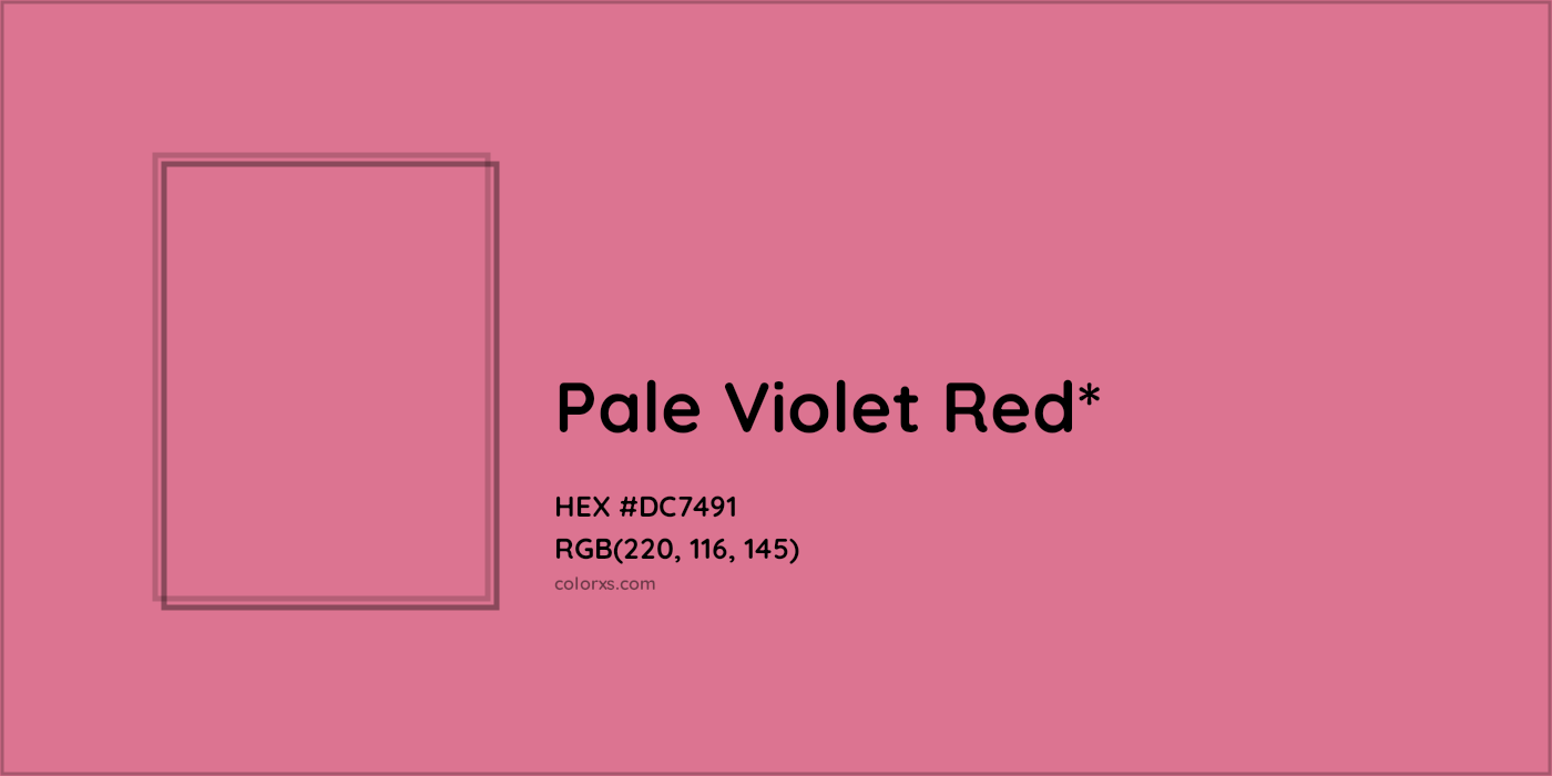 HEX #DC7491 Color Name, Color Code, Palettes, Similar Paints, Images