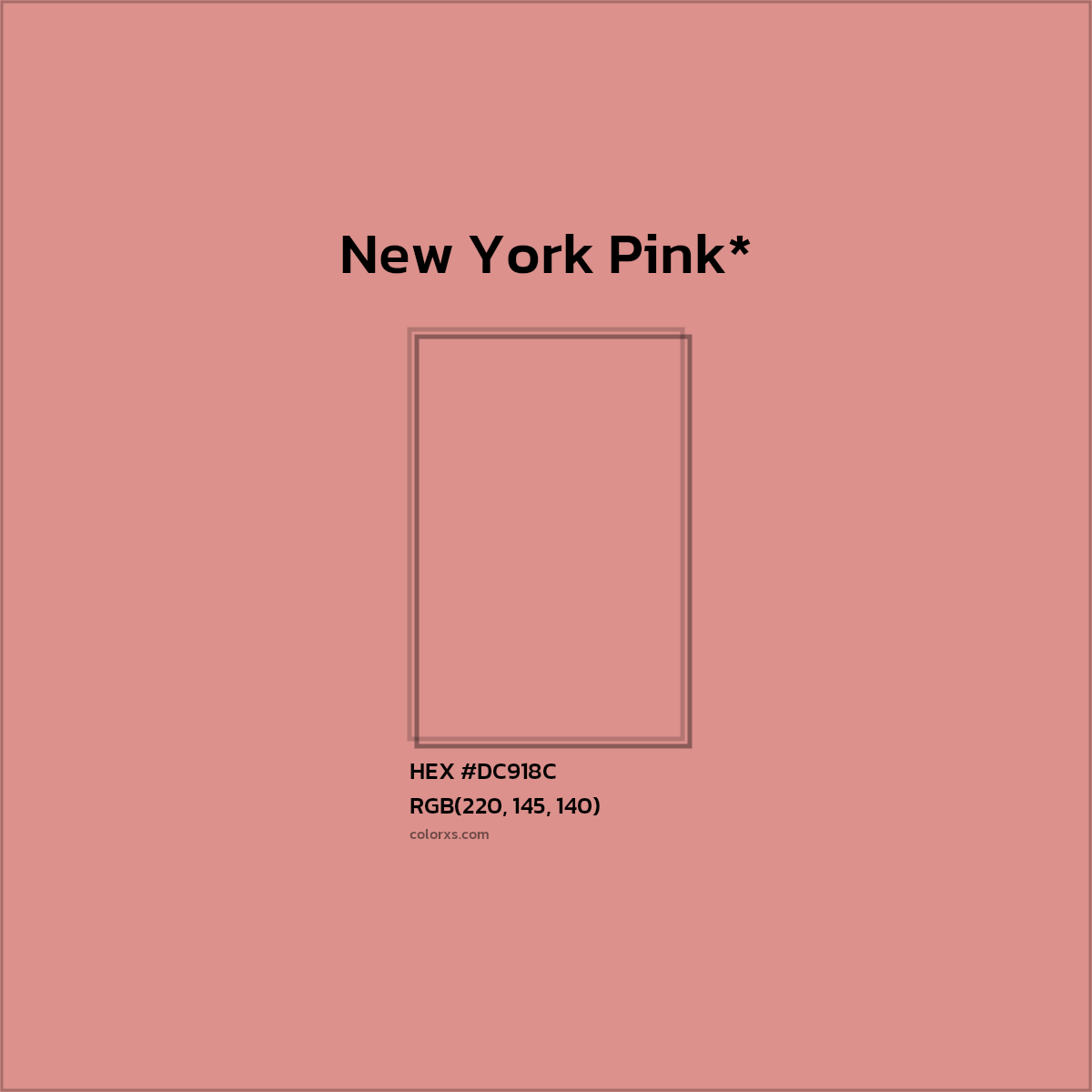 HEX #DC918C Color Name, Color Code, Palettes, Similar Paints, Images