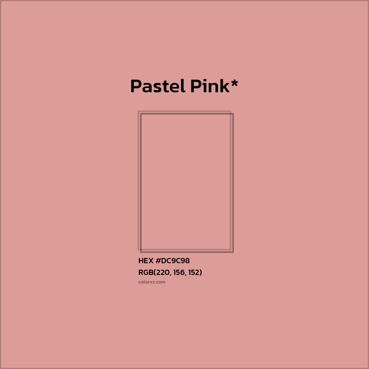 HEX #DC9C98 Color Name, Color Code, Palettes, Similar Paints, Images