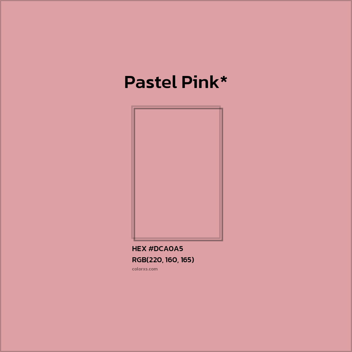 HEX #DCA0A5 Color Name, Color Code, Palettes, Similar Paints, Images