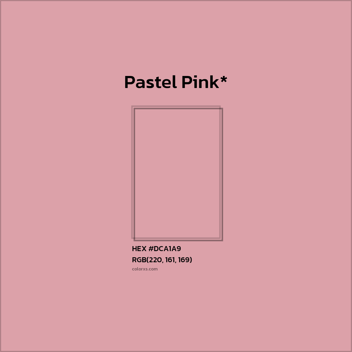 HEX #DCA1A9 Color Name, Color Code, Palettes, Similar Paints, Images