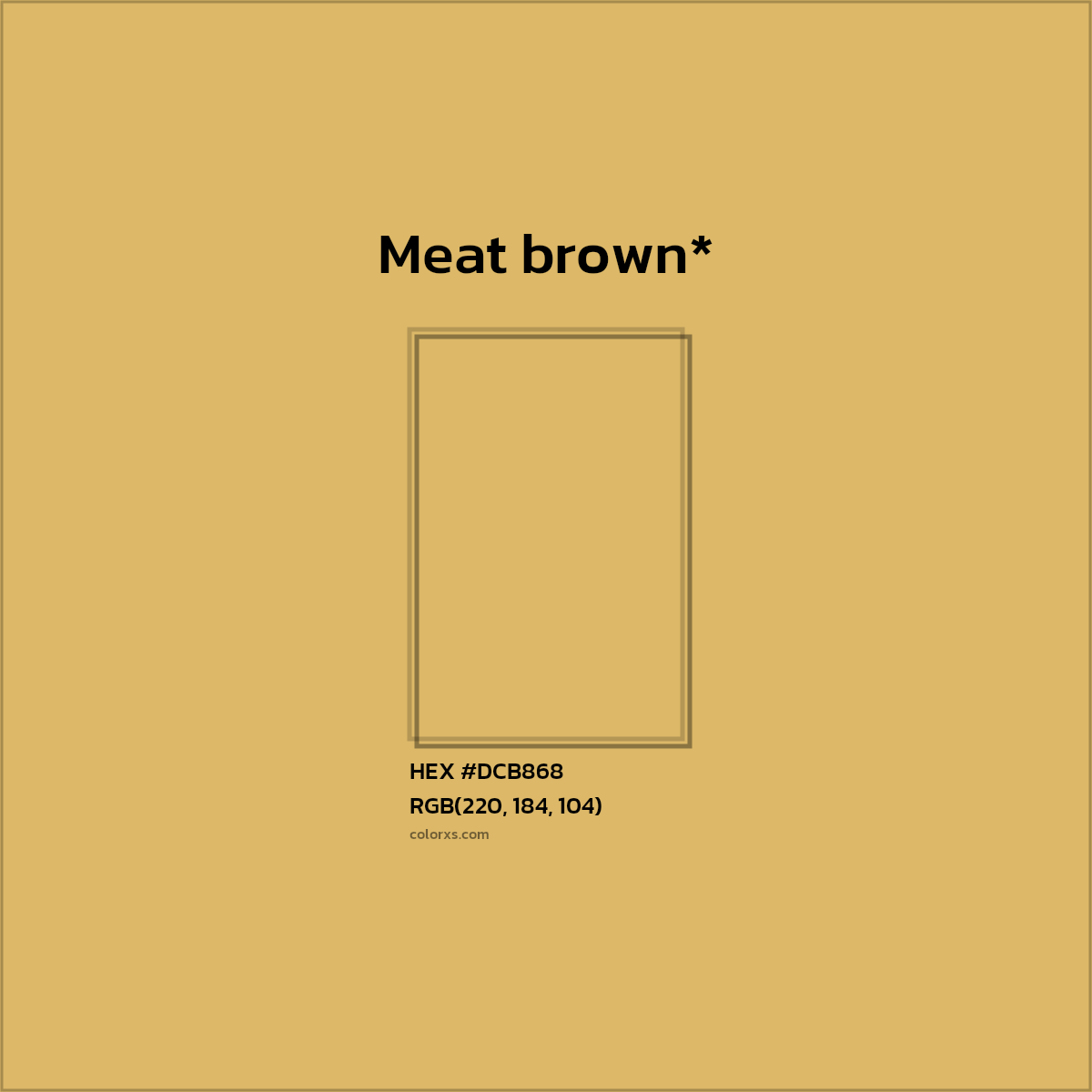 HEX #DCB868 Color Name, Color Code, Palettes, Similar Paints, Images