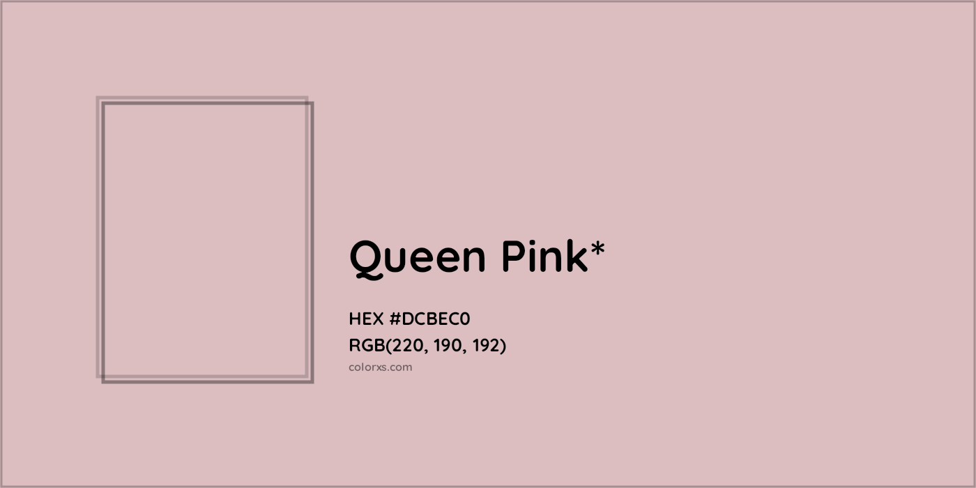 HEX #DCBEC0 Color Name, Color Code, Palettes, Similar Paints, Images