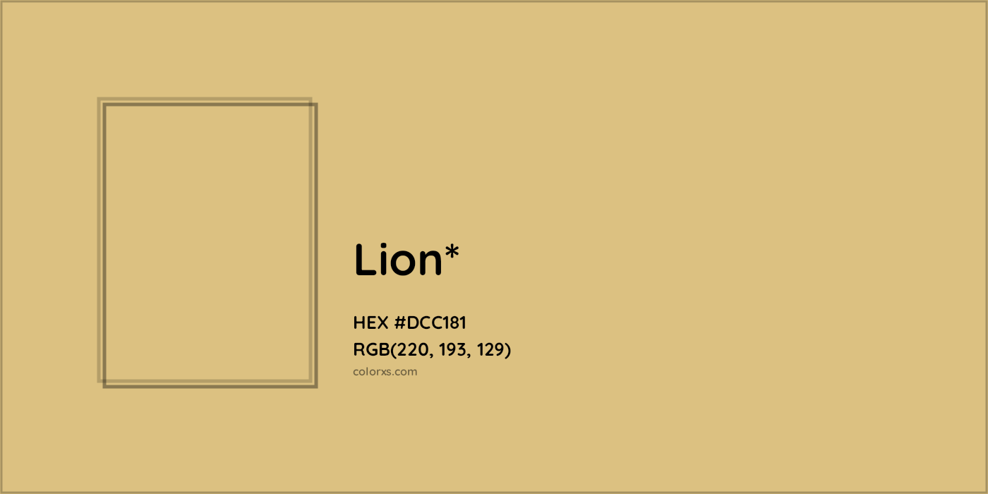 HEX #DCC181 Color Name, Color Code, Palettes, Similar Paints, Images