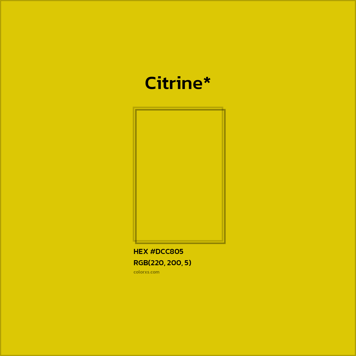 HEX #DCC805 Color Name, Color Code, Palettes, Similar Paints, Images