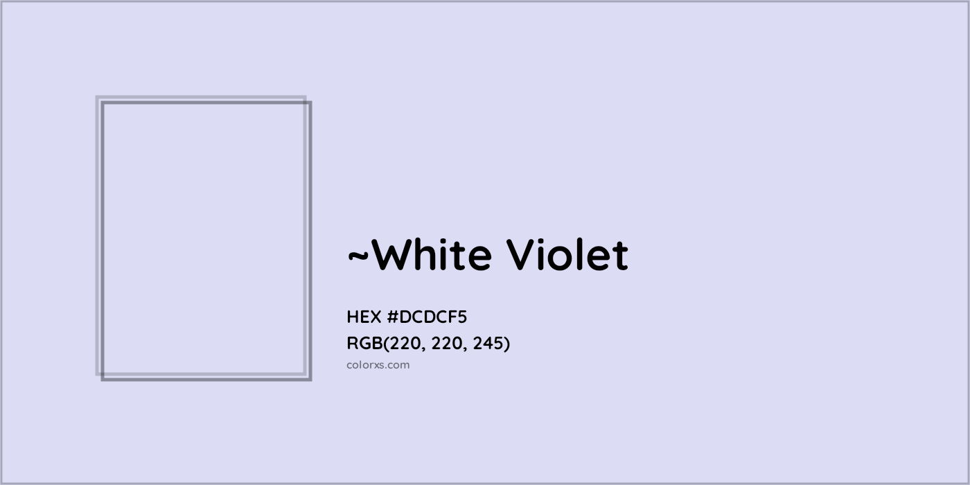 HEX #DCDCF5 Color Name, Color Code, Palettes, Similar Paints, Images