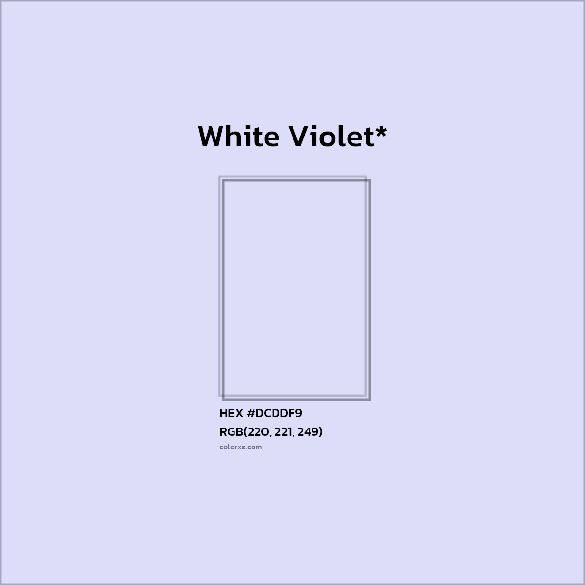 HEX #DCDDF9 Color Name, Color Code, Palettes, Similar Paints, Images